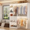 Besiost Closet System with Wooden Drawers and Two Hanging Rods - 3 of 4