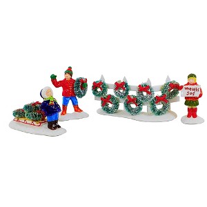 Enesco 3.0 Inch Wreaths For Sale The Original Snow Village Series Village Accessories - 1 of 3