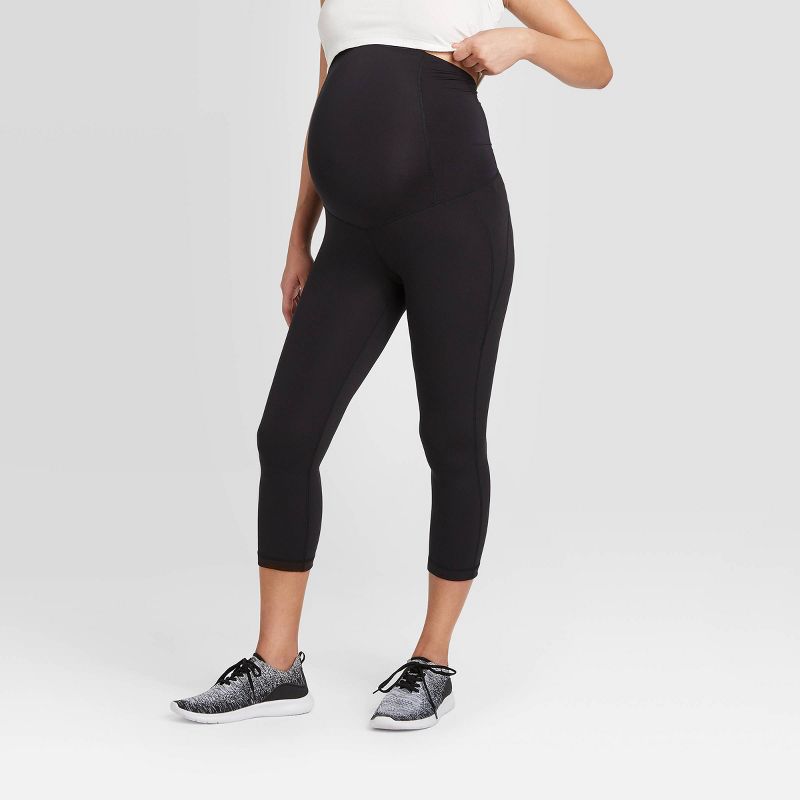 Over Belly Active Capri Maternity Pants - Isabel Maternity by Ingrid & Isabel™, 3 of 8