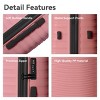 FURNIinspire Bag And Luggage Sets 3 Piece Rolling Suitcase Set, Hard Suitcases with Wheels, Lightweight Travel Luggage, Pink, 21.46"*12.01"*30.51" - 4 of 4