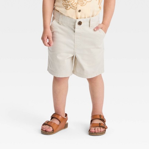 Toddler Boys' Pull-on Woven Flat Front Above Knee Shorts - Cat