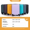 20" ABS Hard Shell Carry-on Luggage, Lightweight Suitcase with Spinner Wheels 4Q -ModernLuxe - 3 of 4