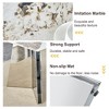 Syemin 63" Side Table, Marble Top, With Metal Stainless Steel Butterfly Legs for Living Room, Gold, 63"*31.5"*30" - 2 of 4