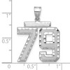 Black Bow Jewelry 14k White Gold, Varsity Collection, Large D/C Pendant, Number 79 - 2 of 3