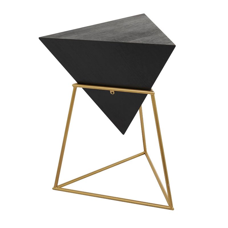 Modern Wood Accent Table with Metal Stand – Olivia & May, 2 of 7
