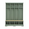 Lycvki Farmhouse 59"W Hall Tree Entryway Bench with 8 Hooks and Shoe Rack - 3 of 4