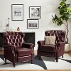 Set of 2 Justine Transitiona Wooden Upholstery Genuine Leather Recliner with Nailhead Trim for Living Room and Bedroom| ART OF LIVING DESIGNS - 2 of 4