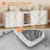 Cat Litter Box Enclosure,Hidden Litter Box Furniture for 2 Cats - 4 of 4