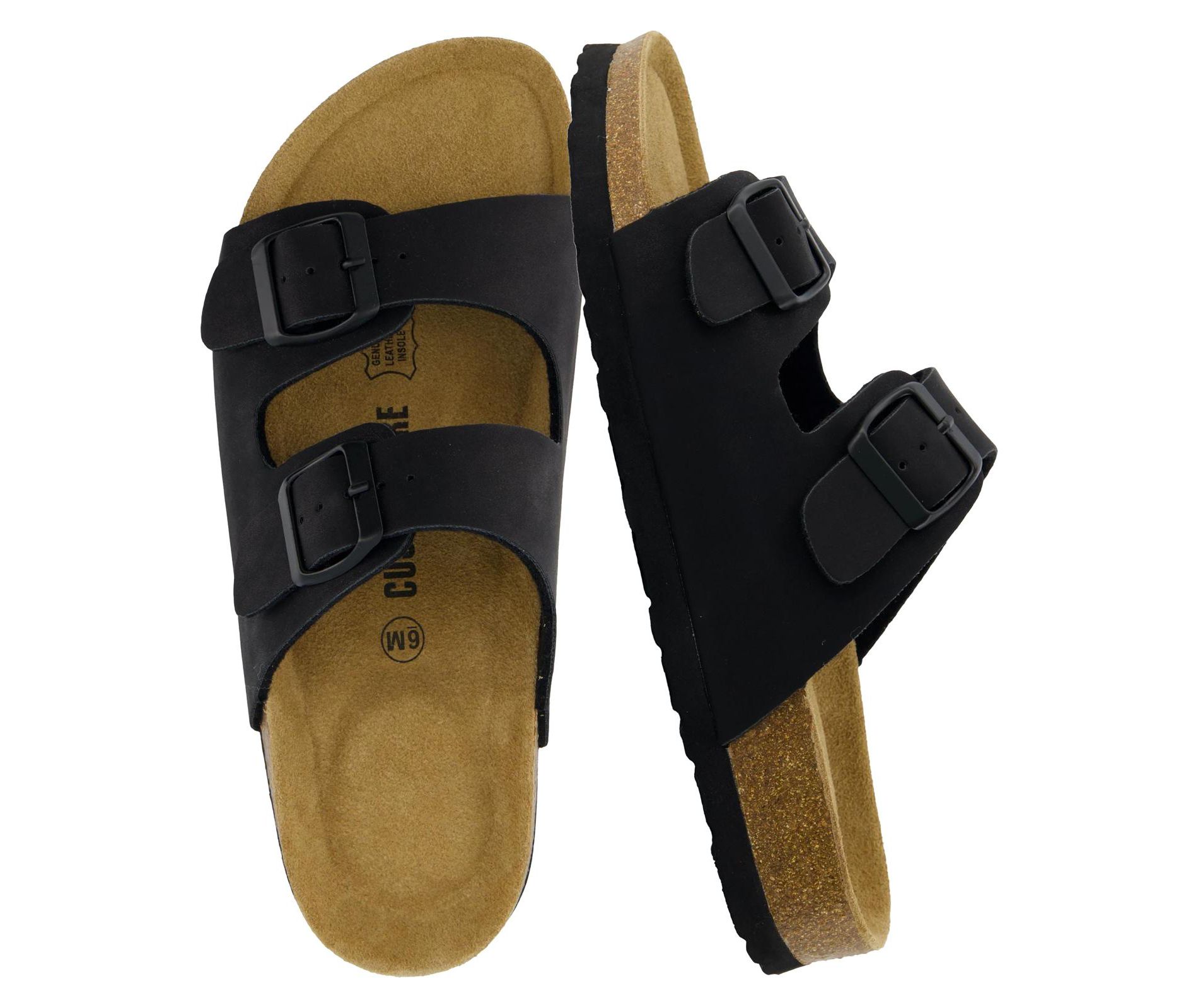 Cushionaire Women's Lane Cork Footbed Sandal with Comfort