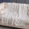 KTMBDW Striped Collection Cotton Throw Blanket Set of 2, 50x60 Inch - 2 of 4