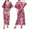 HAPPY BAY Women's Summer Pocket Nightgown Batik Caftan for Womens Sleepwear Long House Loungewear Dashiki Dress Plus Size - 4 of 4