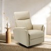 Swivel Rocking Recliner - Leather, Footrest, Ergonomic High Back, Wide Seat Cushion, Metal Base – Ideal for Living Room, Nursery, Office. - 2 of 4
