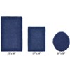 Edge Bath Rug 100% Premium Cotton Ultra-Soft Water Absorbent Tufted Solid Reversible 3 Piece Bathroom Rug Set for Machine Washable Bathmat - 2 of 4