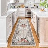Persian Distressed Floral Washable Rug with TPR Backing, Plush 350GSM Chenille,Throw Rugs, Non-Slip Indoor Carpet for Entryway, Bedroom, Kitchen - 2 of 4