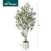 Dr.Planzen Artificial Olive Tree 5FT-7FT Tall - Realistic Tree with Potted White Planter, UV Resistant Leaves, Adjustable Branches for Home Decor - 4 of 4