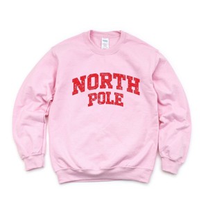 North Pole Varsity Arched Distressed -  Women's Graphic Sweatshirt - 1 of 4