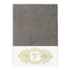 Linum Home Textiles 100% Turkish Cotton MONICA Gold Thread 3PC Embellished Towel Set - 2 of 4