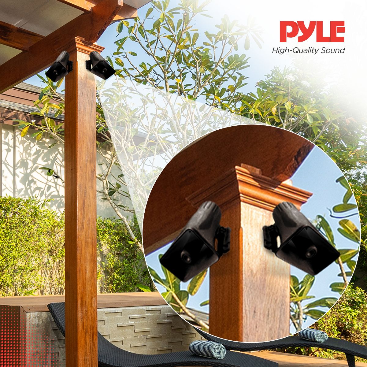 Pyle 6" Portable PA Horn Speaker for Indoor or Outdoor Use with 50W Peak Power, Lightweight and Compact Design and Broad Sound Coverage, Black, 4 Pack - thumbnail 5