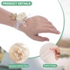 Unique Bargains Wrist Corsage Artificial Flower Elastic Band Fabric Wrist Corsage Bracelet - 2 of 4