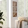 Wooden Geometric Wall Art Set of 3 Slatted Wood Sculpture Rustic Home Decoration for Bathroom Bedroom Living Room - 4 of 4