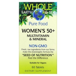Natural Factors Whole Earth & Sea, Women's 50+ Multivitamin & Mineral, 60 Tablets - 1 of 3