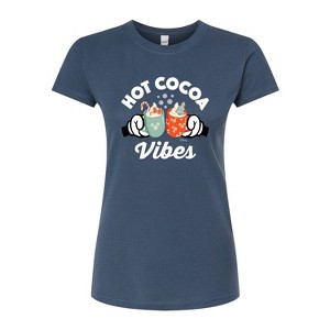 Women's - Disney - Hot Cocoa Vibes Fitted Graphic T-Shirt - 1 of 3