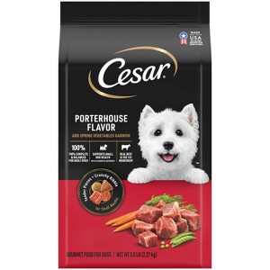 Cesar Carrot, Pea, Steak, Vegetable, Beef and Red Meat Flavor Small Breed Dry Dog Food - 5lbs - 1 of 4