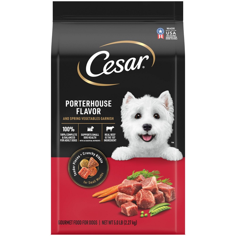 Photos - Dog Food Cesar Small Breed Porterhouse Adult Dry  with Beef & Steak Flavor 