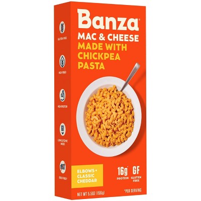 Banza Gluten Free Chickpea Elbows & Classic Cheddar Macaroni & Cheese - 5.5oz