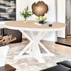 NicBex Mid-century Round Extendable Dining Table with 12Inch Leaf for 4 to 6 - 3 of 4