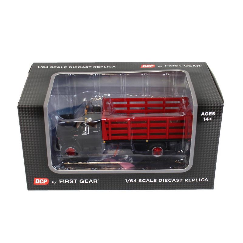 1/64 GMC 6500 Stake Bed Truck, Black With Red Stakes, First Gear Exclusive DCP 60-0890, 5 of 6