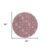 Blush Pink And Mauve Floral Washable Indoor Outdoor Area Rug - 3 of 4