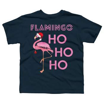 Boy's Design By Humans Flamingo HoHoHo Christmas Day X-Mas Flamingo Shirt By TomGiant T-Shirt