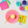 Juvale 144 Pieces Plastic Silverware Cutlery Utensils Set with Forks, Knives, Spoons for Kids Birthday Party Supplies, Neon - 2 of 4