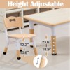 Kids Table and Chairs Set, Height Adjustable Desk with 6 Seats for Ages 2-10,Arts & Crafts Table,Graffiti Desktop, Non-Slip Legs - 4 of 4