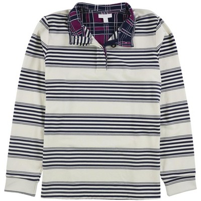 Charter Club Womens Striped Henley Shirt