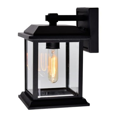 CWI Lighting Blackbridge 1 Light Outdoor Black Wall Lantern
