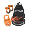 Recovery Gear Kit Including 10 Ton Snatch Block Pulley with Winch Line Dampener, 3/4" d Ring Shackles, 3" x 20' Tow Strap , 3" X8' Tree Saver Strap - 2 of 4