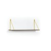 FONTOI Storage Shelves Wall Mounted, Hanging Metal Bracket Single Shelf for Living Room Hallways, Walnut, 28"*10"*7" - 4 of 4