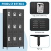 Munora - 72" 9-Door Metal Locker Storage Cabinet - Lockable for Office/School/Gym - Black - 4 of 4