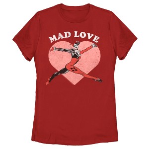 Women's Batman Valentine's Day Harley Quinn Mad Love T-Shirt - 1 of 4