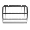 Hair Color Organizer Rack, 2-Tier Wall-Mounted Metal Salon Storage Display for Hair Dye Tubes, Silver - 3 of 4