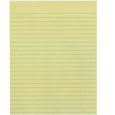 School Smart Composition Paper, No Margin, 8 x 10-1/2 Inches, Yellow, 500 Sheets