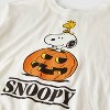 Girls' Oversized Halloween Snoopy T-Shirt and Boxer Pajama Set - White - 3 of 4