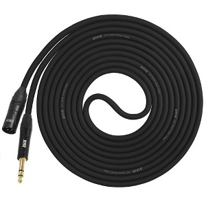 LyxPro 10 feet XLR Cable, Male to 1/4" TRS Star Quad Microphone Cable - 1 of 3