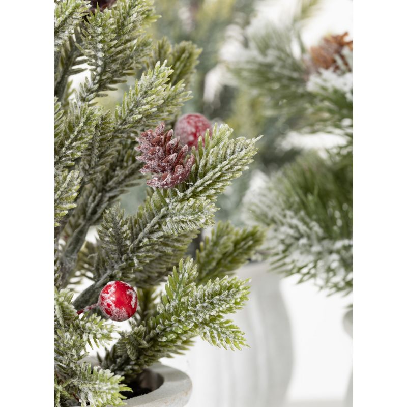 Sullivans 1' Potted Pine Artificial Tree Set of 3, Green, 2 of 5