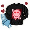 Simply Sage Market S.W.Smiley Valentine Smiley Checkered Sweatshirt - 3 of 4