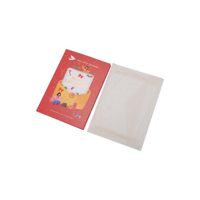 Unique Bargains Christmas Greeting Card Paper 5.8"x4.1" 1 Set