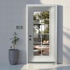 Wooakway 36"W*80"H 8-Lite Exterior Frosted Glass Prehung Front Entry Door Primed Interior Fiberglass Entrance Door - 3 of 4