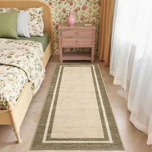 Coucheta Washable Modern Rug, Non-Slip, Foldable & Low Pile Thin Carpet, Soft Non-Shedding Neutral Print for Living Room & Bedroom, Nursery - 1 of 4